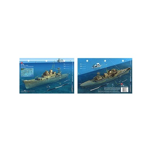 Duane in Key Largo, Florida (8.5 x 5.5 Inches) (21.6 x 15cm) - New Art to Media Underwater Waterproof 3D Dive Site Map