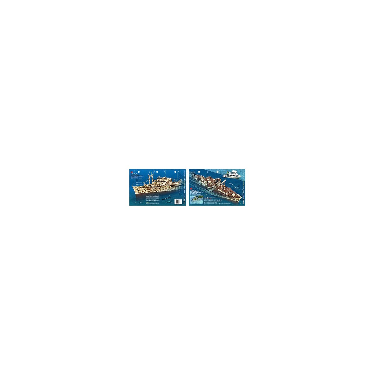 Vandenberg Bow in Key West, Florida (8.5 x 5.5 Inches) (21.6 x 15cm) - New Art to Media Underwater Waterproof 3D Dive Site Map