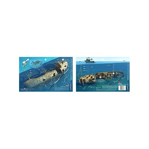 Eagle in Islamorada, Florida (8.5 x 5.5 Inches) (21.6 x 15cm) - New Art to Media Underwater Waterproof 3D Dive Site Map