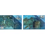 Stingray City in Grand Cayman, Cayman Islands - New Art to Media Underwater Waterproof 3D Dive Site Map