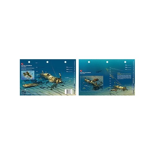 Corsair in Oahu, Hawaii (8.5 x 5.5 Inches) (21.6 x 15cm) - New Art to Media Underwater Waterproof 3D Dive Site Map