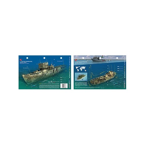 C-53 Felipe Xicotencatl in Cozumel (8.5 x 5.5 Inches) (21.6 x 15cm) - New Art to Media Underwater Waterproof 3D Dive Site Map