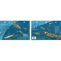 Rhone in British Virgin Islands (8.5 x 5.5 Inches) (21.6 x 15cm) - New Art to Media Underwater Waterproof 3D Dive Site Map