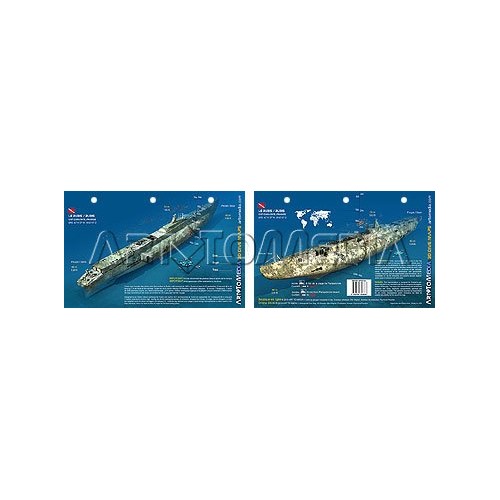 Rubis in France (8.5 x 5.5 Inches) (21.6 x 15cm) - New Art to Media Underwater Waterproof 3D Dive Site Map