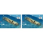 Kimon M in the Red Sea, Egypt (8.5 x 5.5 Inches) (21.6 x 15cm) - New Art to Media Underwater Waterproof 3D Dive Site Map